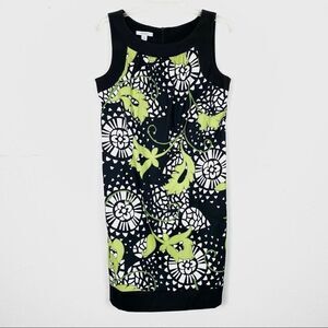 Dress Barn Black & Green Floral Shift Dress